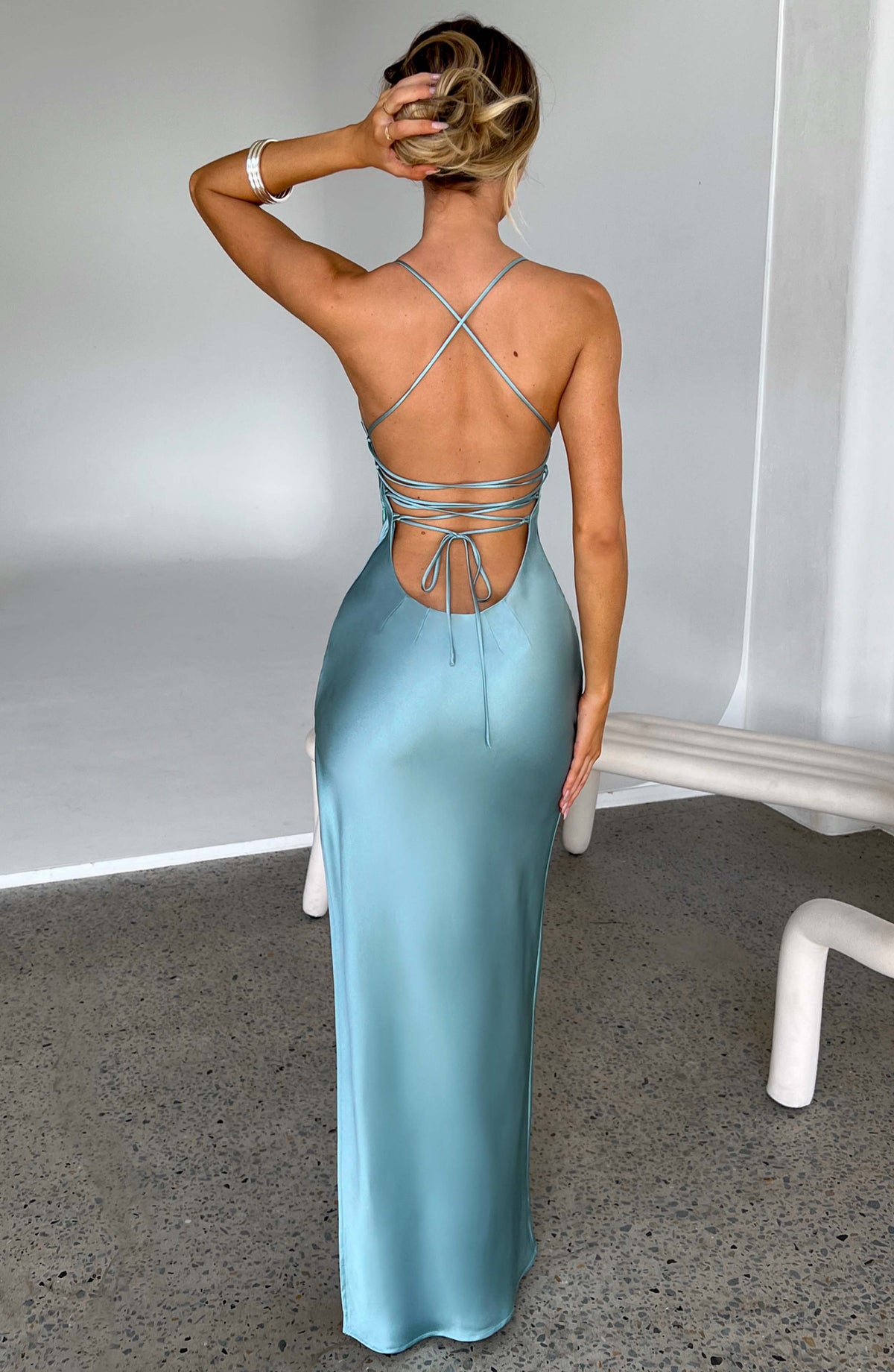 Makalina Maxi Dress in Turquoise