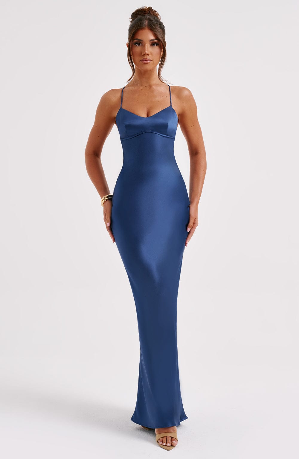 Malikah Maxi Dress in Navy
