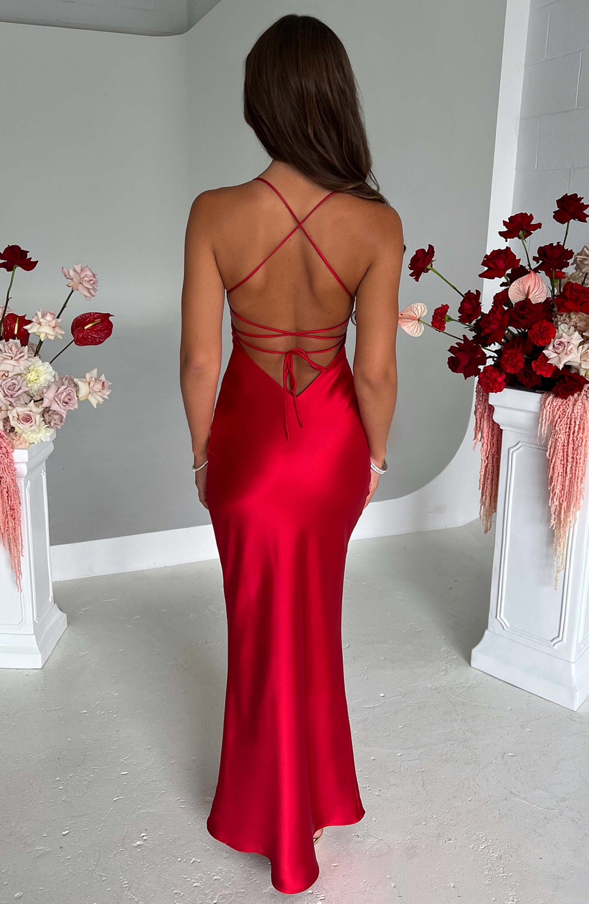 Malikah Maxi Dress in Red