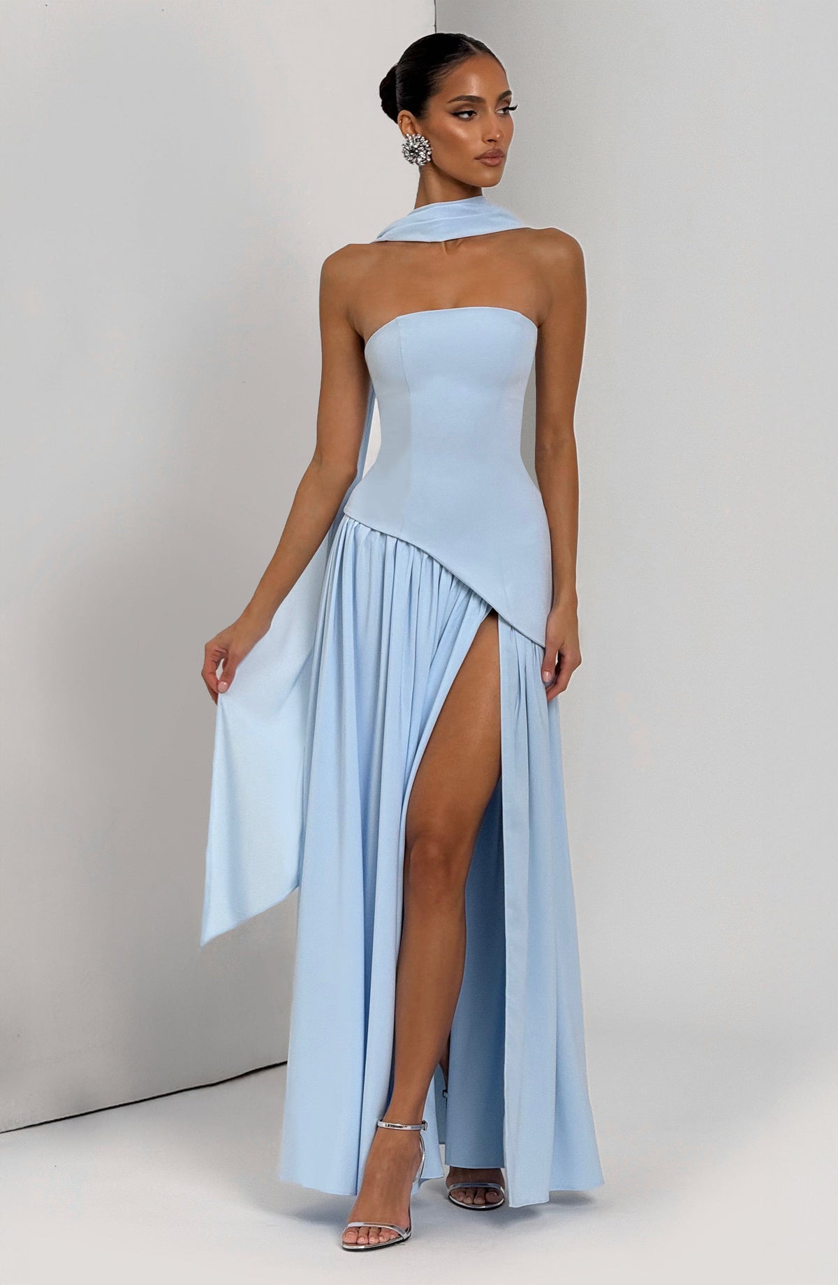 Maliyana Maxi Dress in Baby Blue