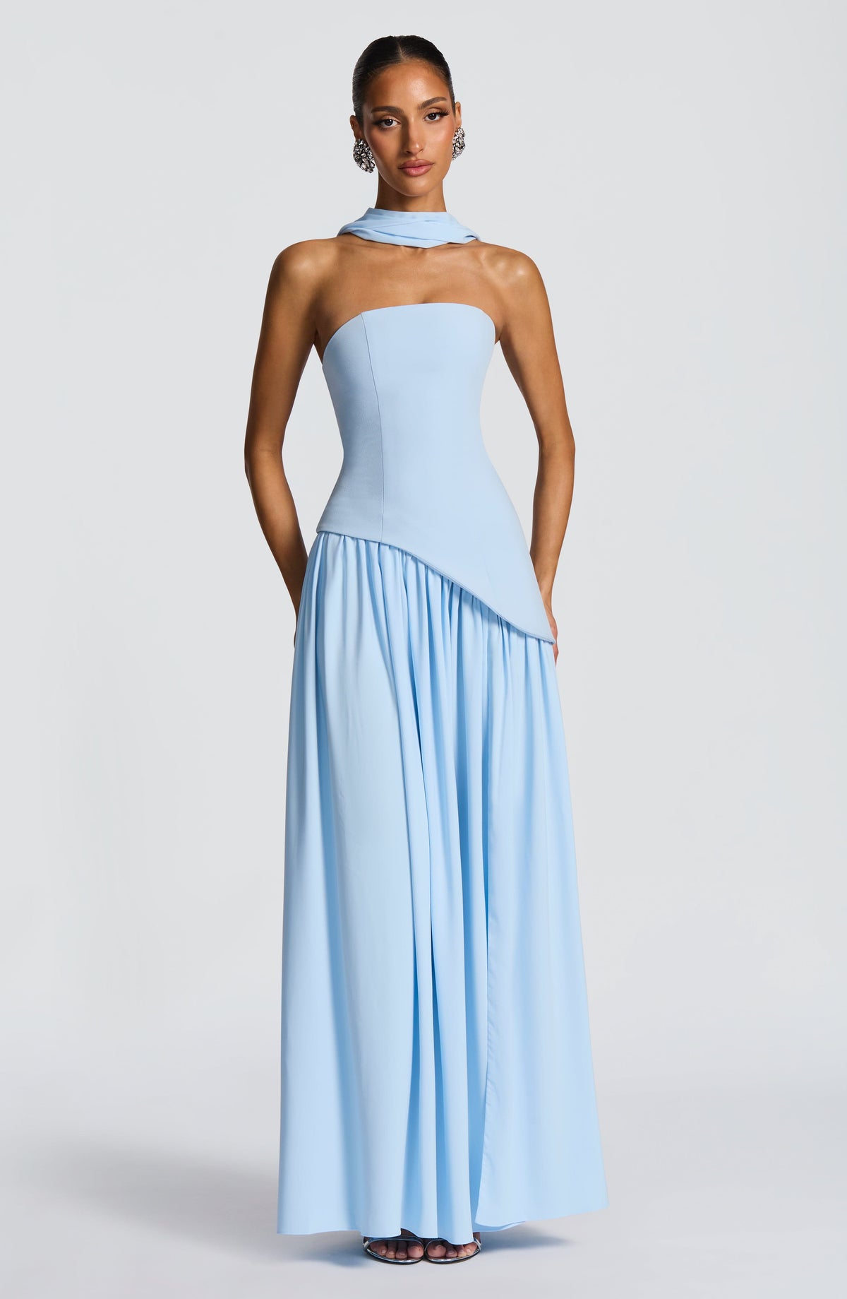 Maliyana Maxi Dress in Baby Blue