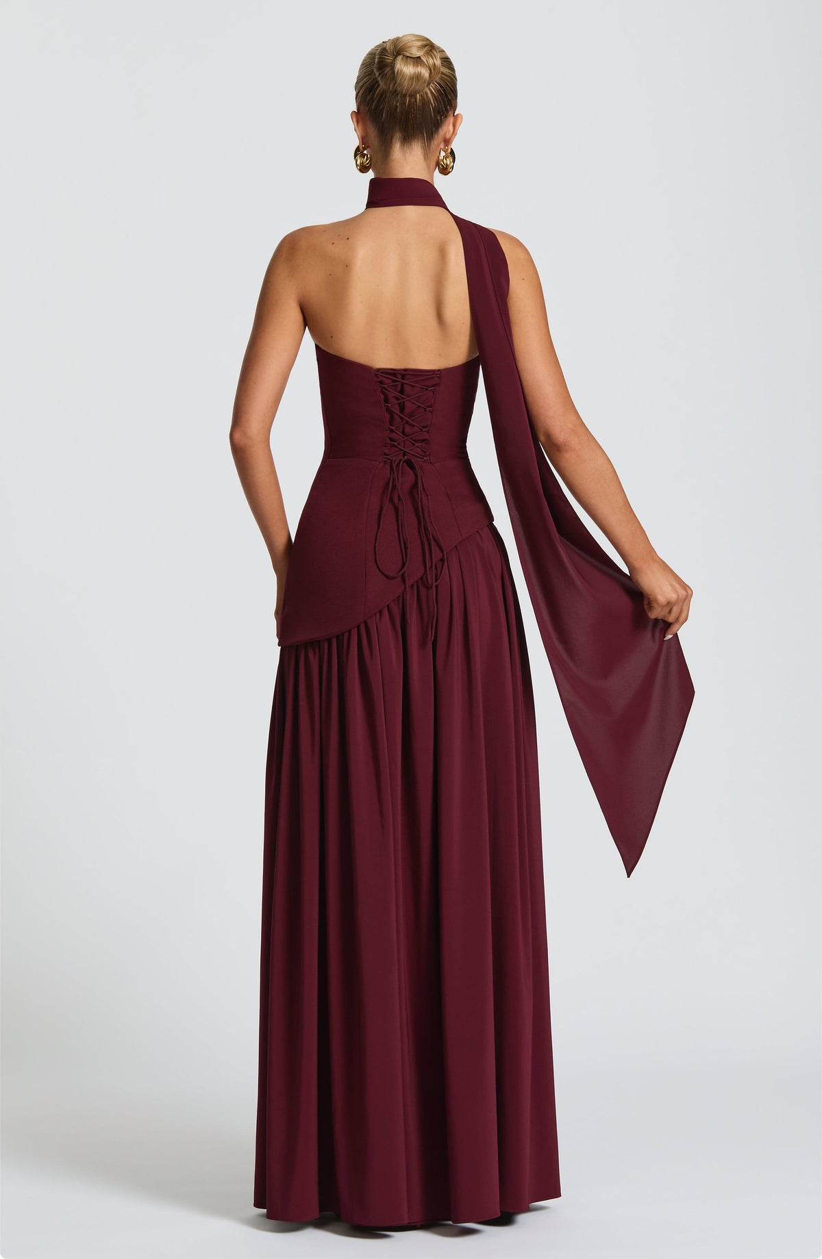 Maliyana Maxi Dress in Cherry Lacquer