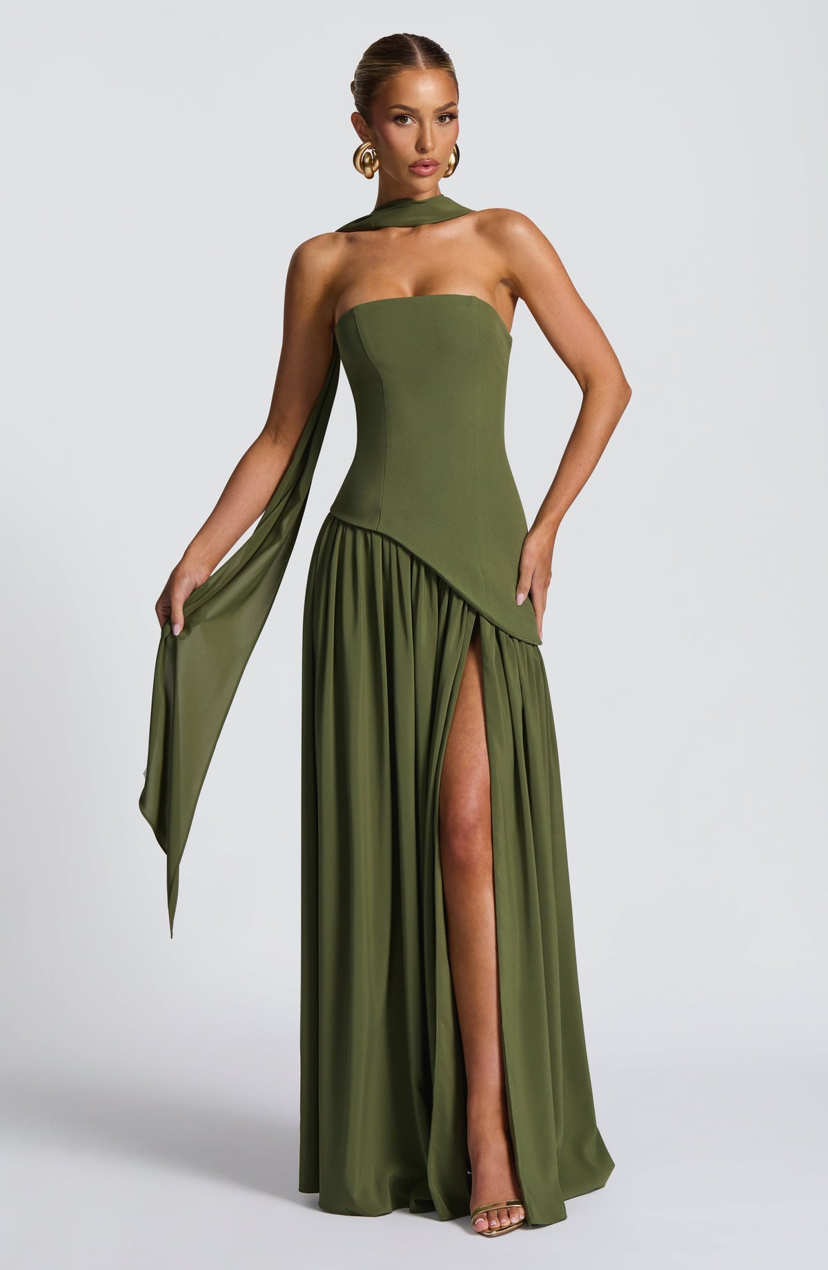 Maliyana Maxi Dress in Khaki