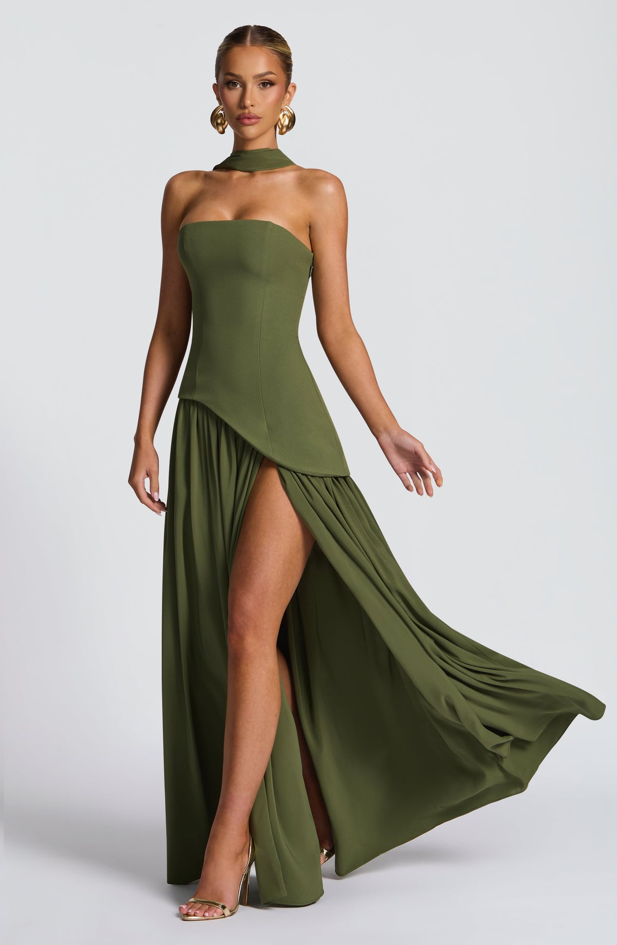 Maliyana Maxi Dress in Khaki