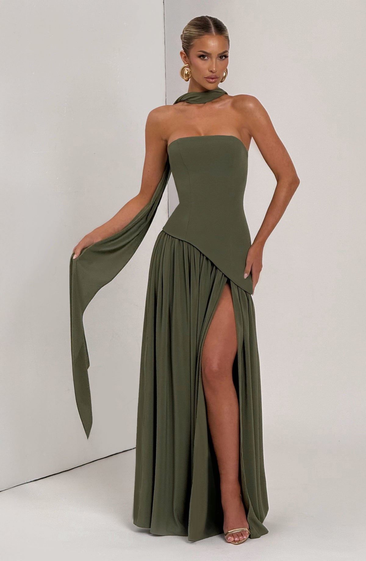 Maliyana Maxi Dress in Khaki