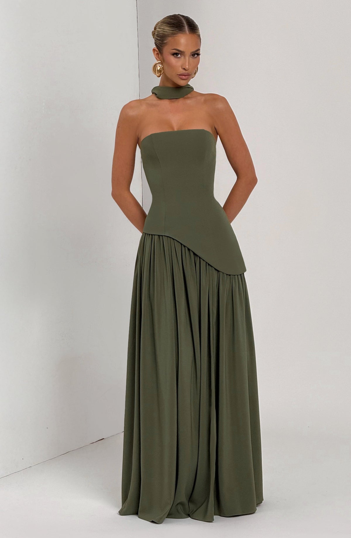 Maliyana Maxi Dress in Khaki