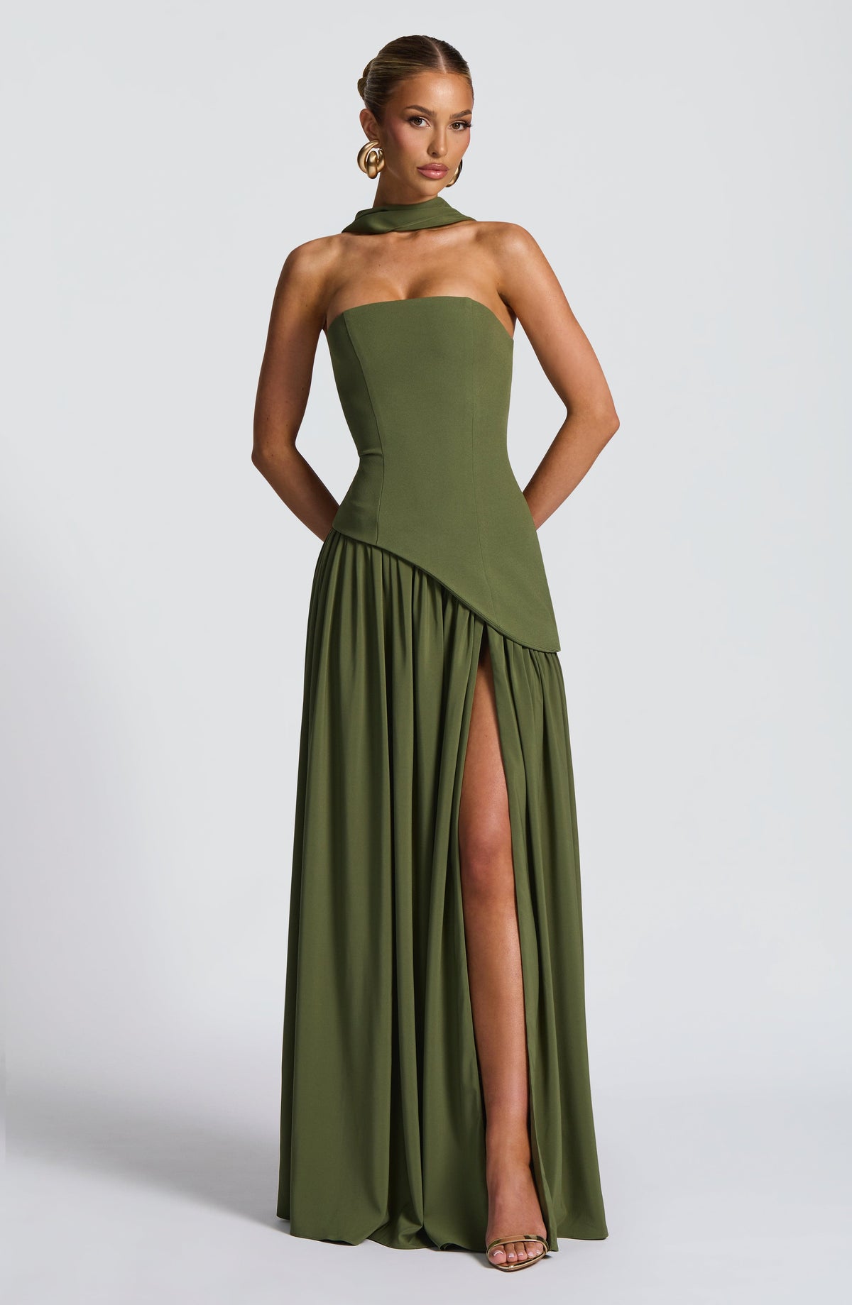 Maliyana Maxi Dress in Khaki