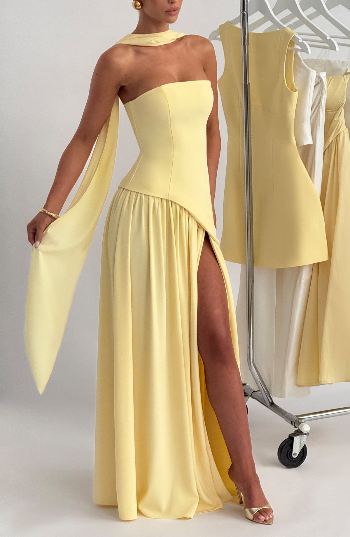 Maliyana Maxi Dress in Lemon