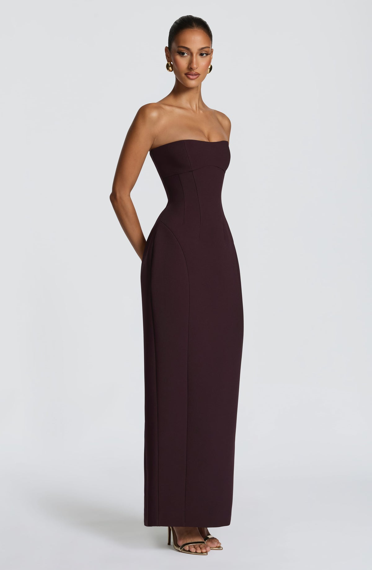 Manora Maxi Dress in Plum