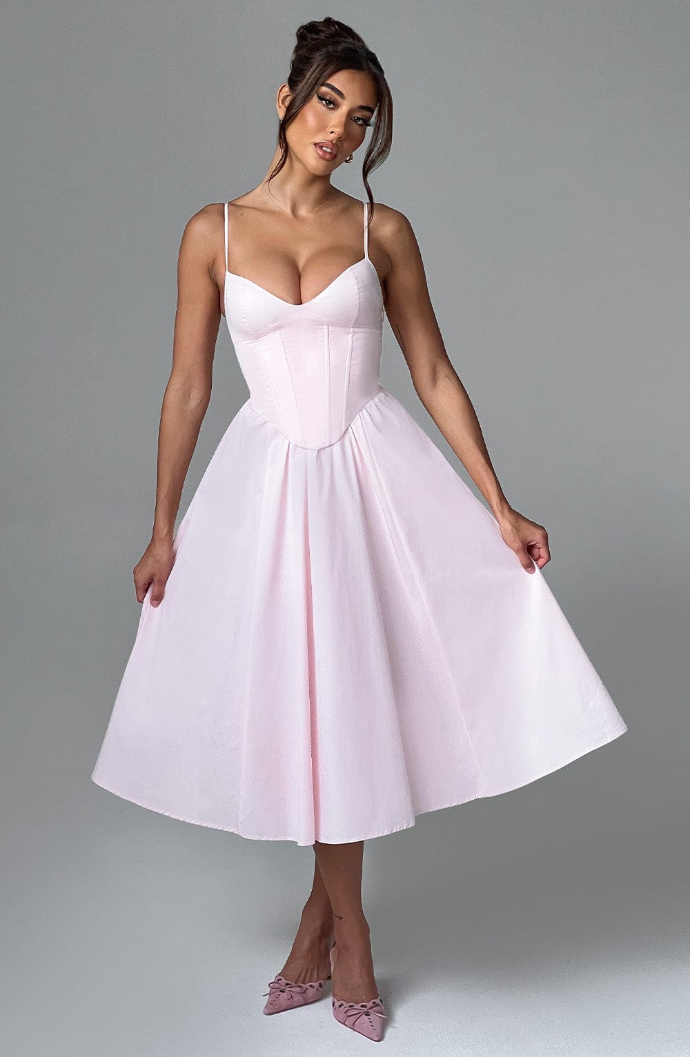 Mariella Midi Dress in Blush