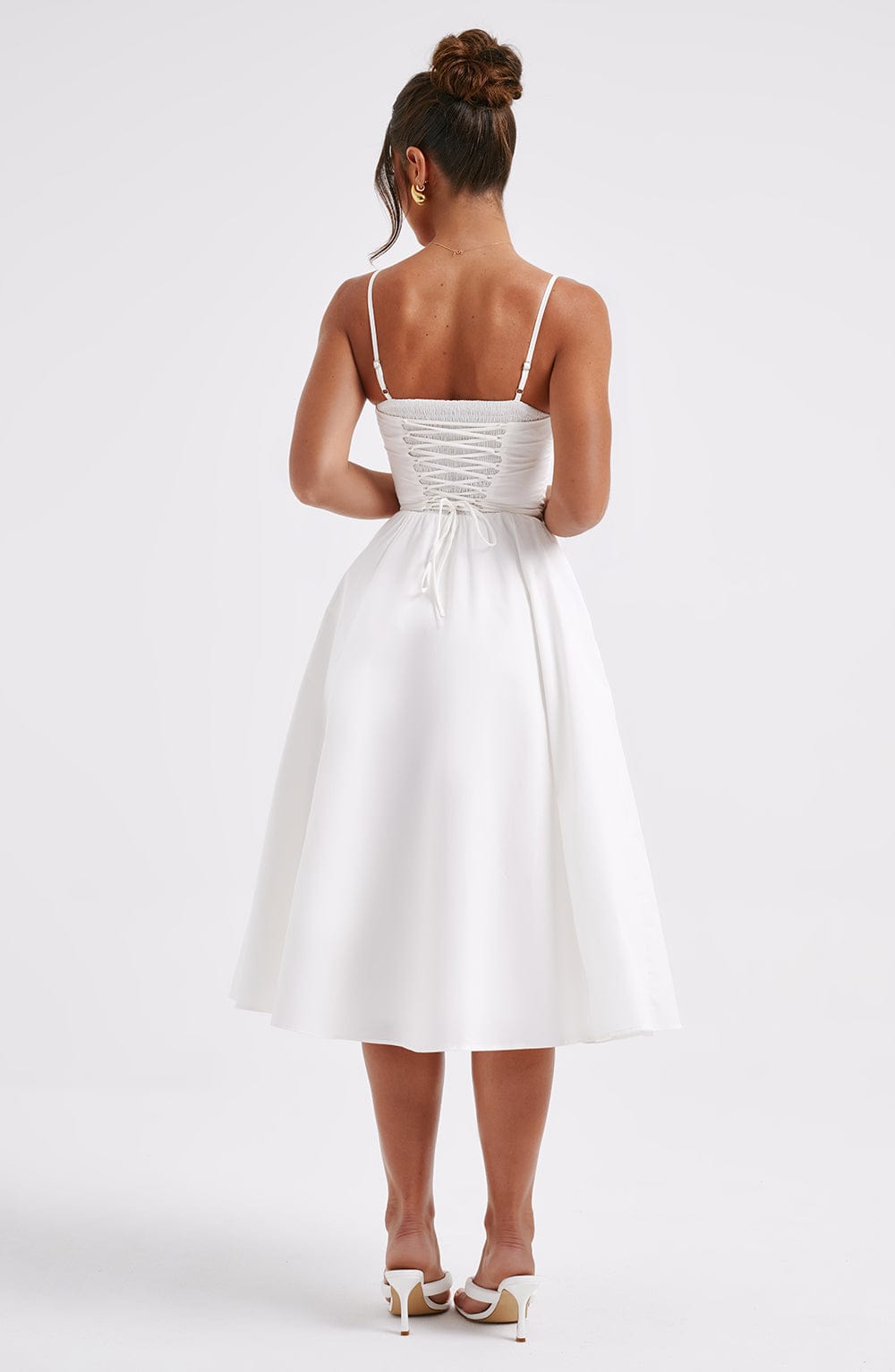 Mariella Midi Dress in Ivory