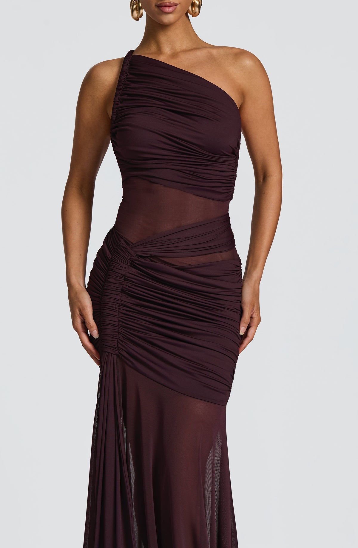 Marielle Maxi Dress in Plum