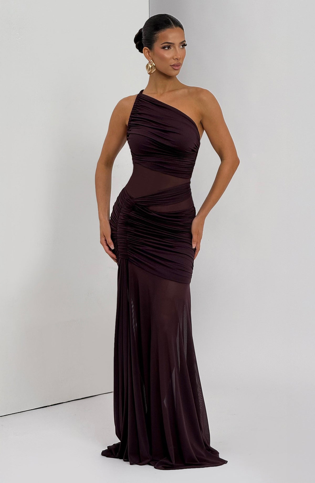 Marielle Maxi Dress in Plum