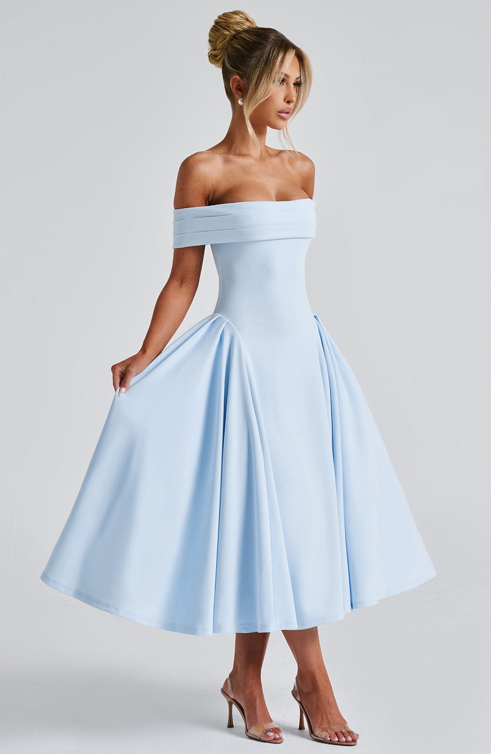 Marinda Midi Dress in Blue