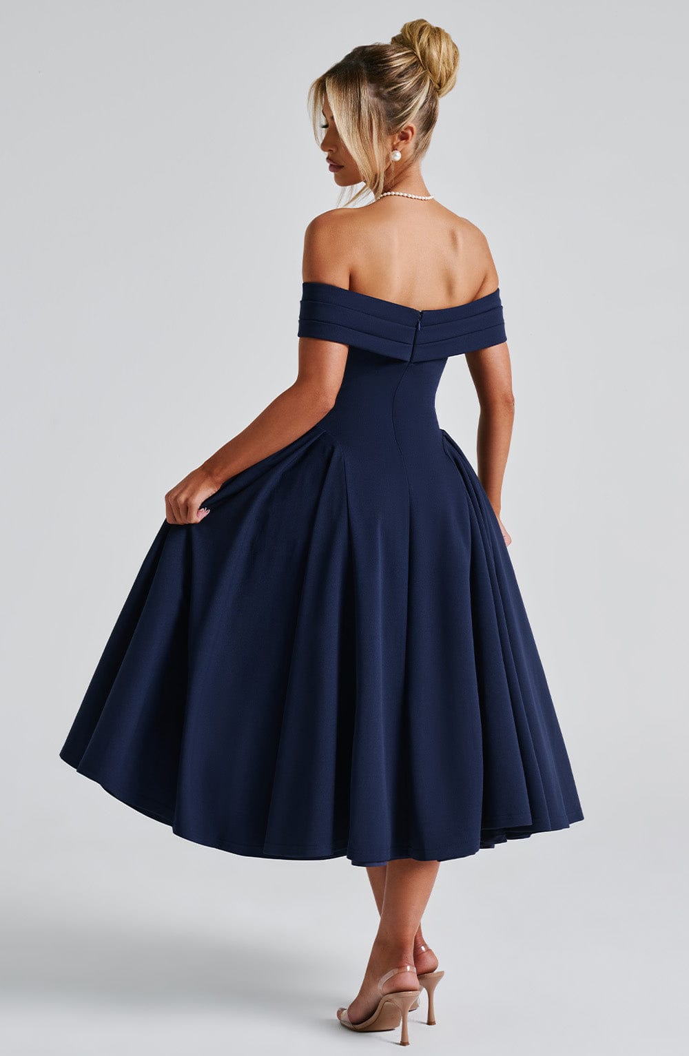 Marinda Midi Dress in Navy