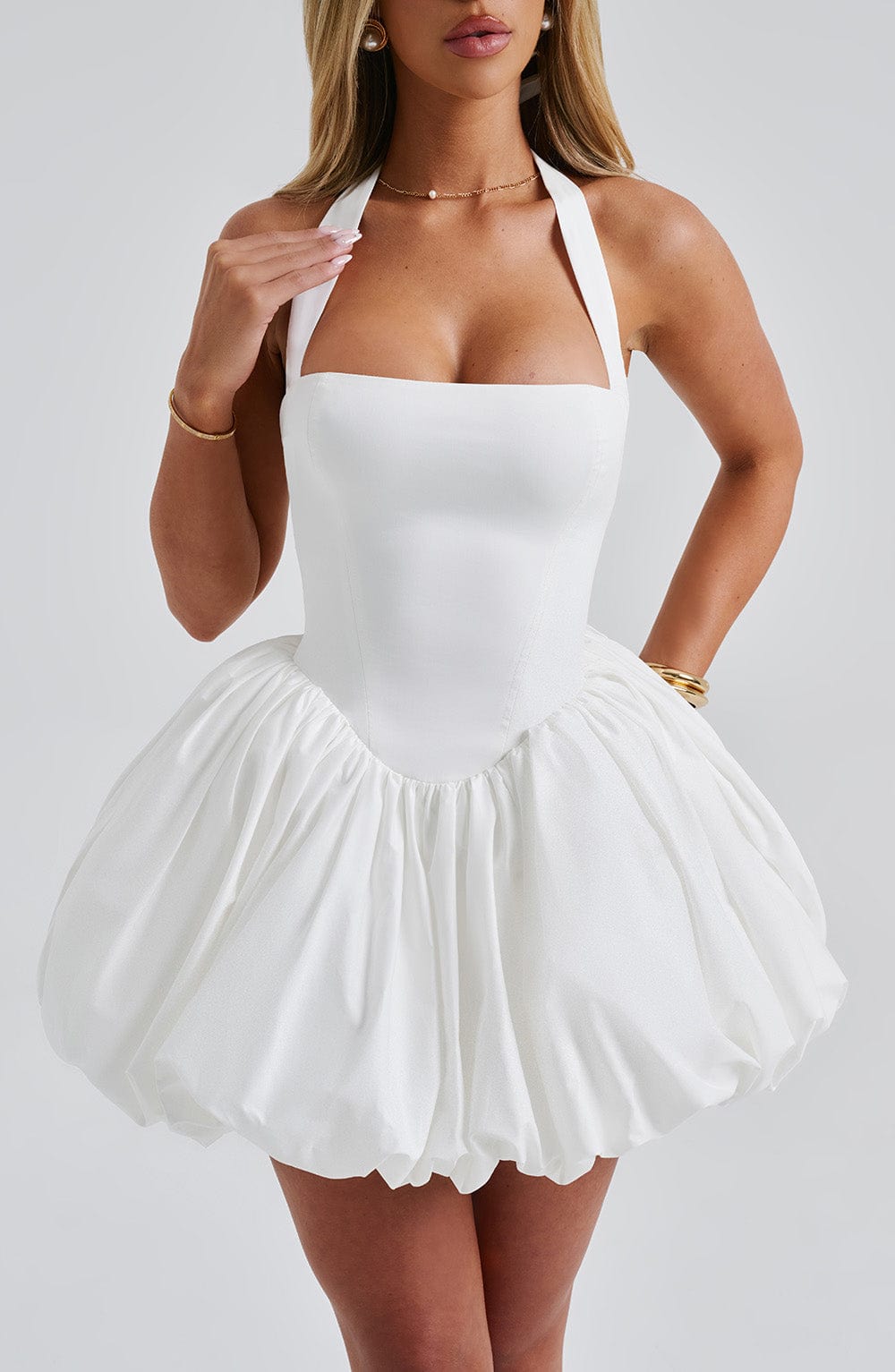 Marisia Mini Dress in Ivory