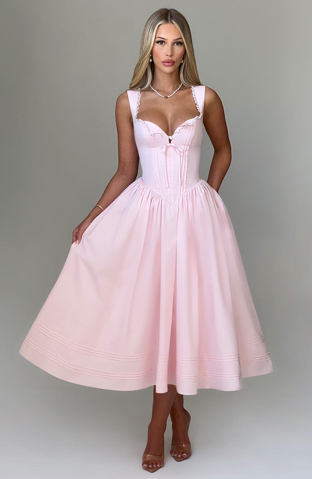 Marlene Midi Dress in Blush