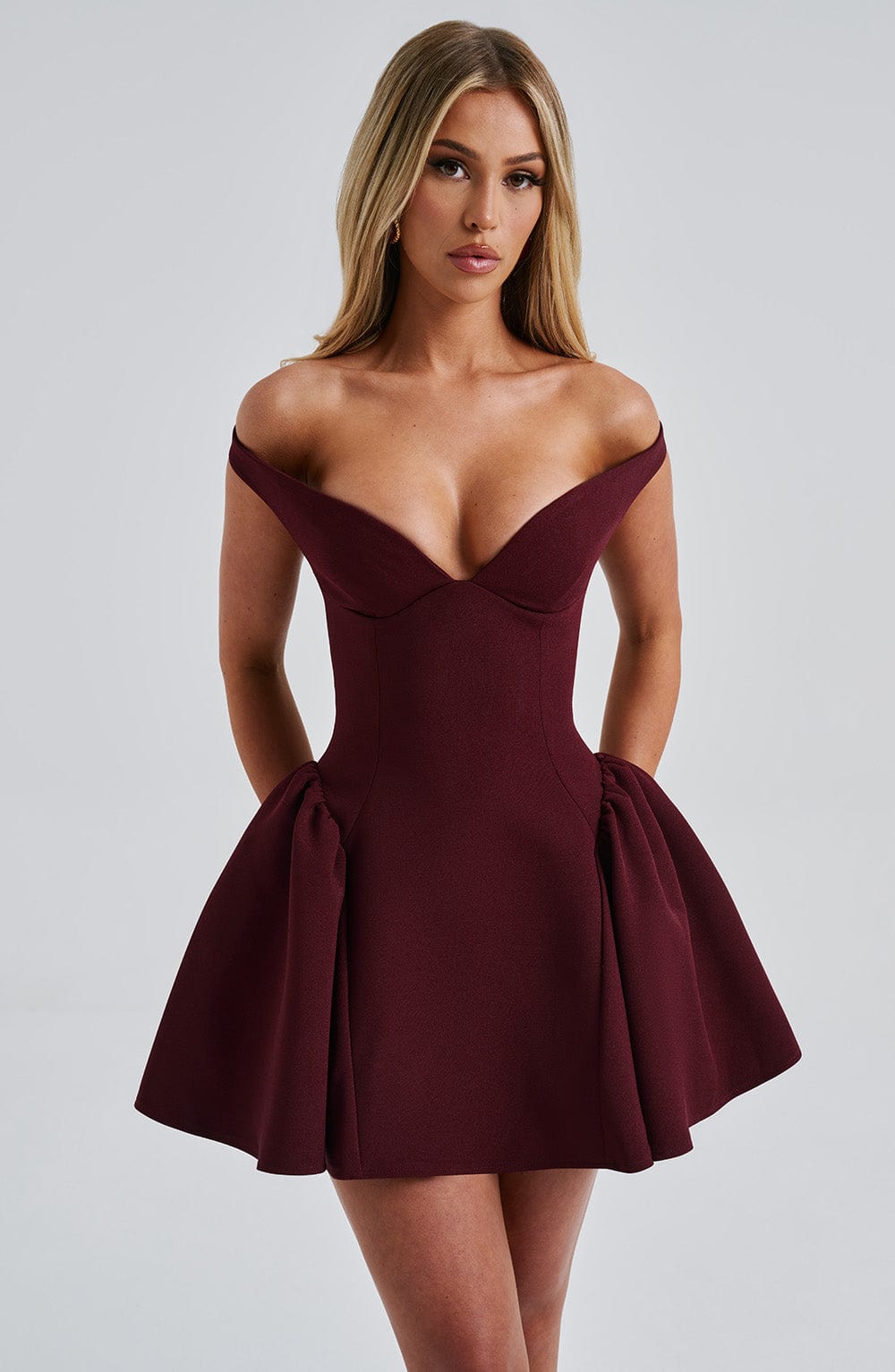 Marlie Mini Dress in Cherry Lacquer