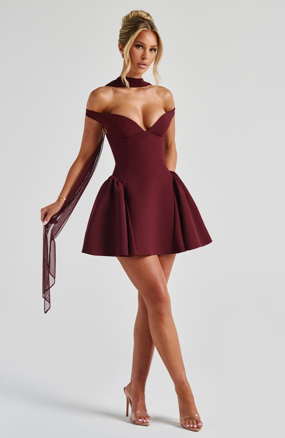Marlie Mini Dress in Cherry Lacquer