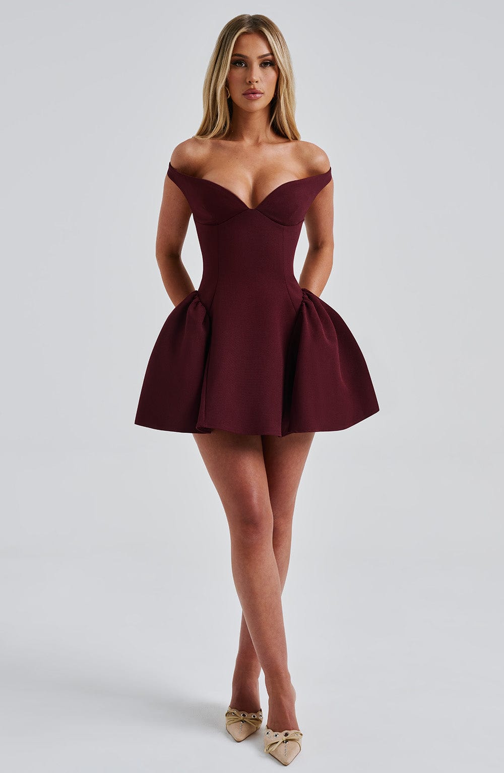 Marlie Mini Dress in Cherry Lacquer