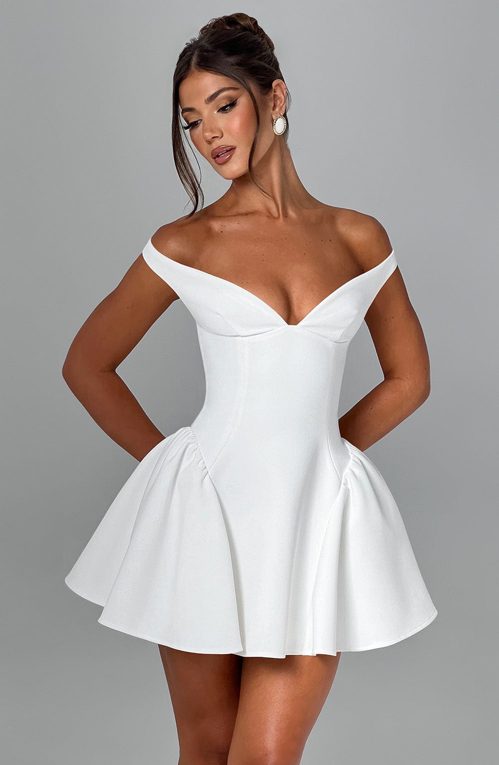Marlie Mini Dress in Ivory