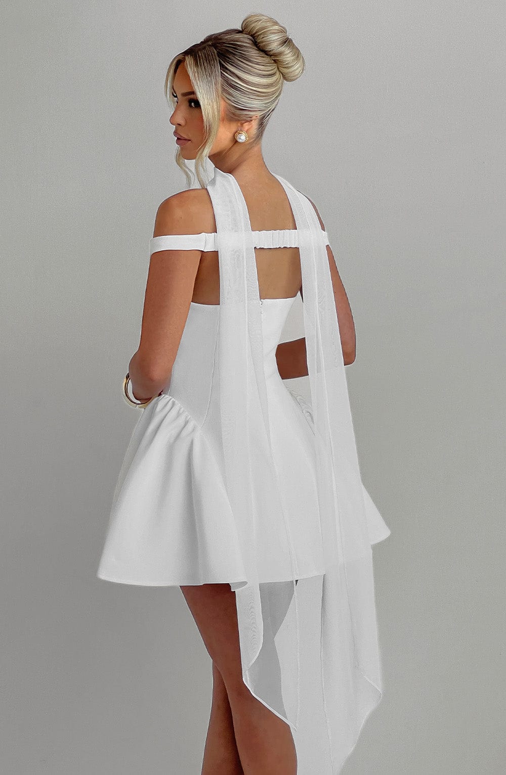 Marlie Mini Dress in Ivory