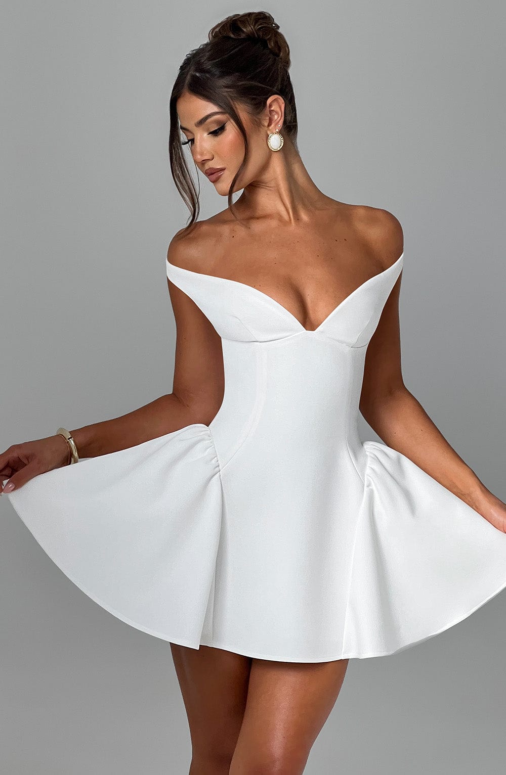 Marlie Mini Dress in Ivory