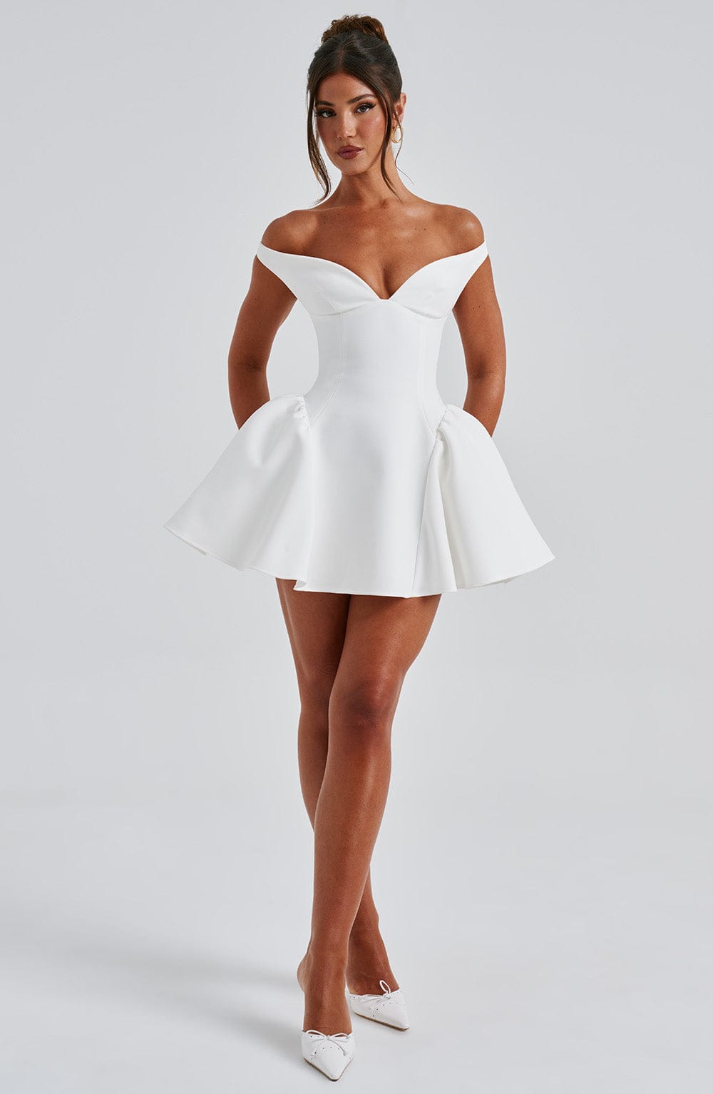 Marlie Mini Dress in Ivory