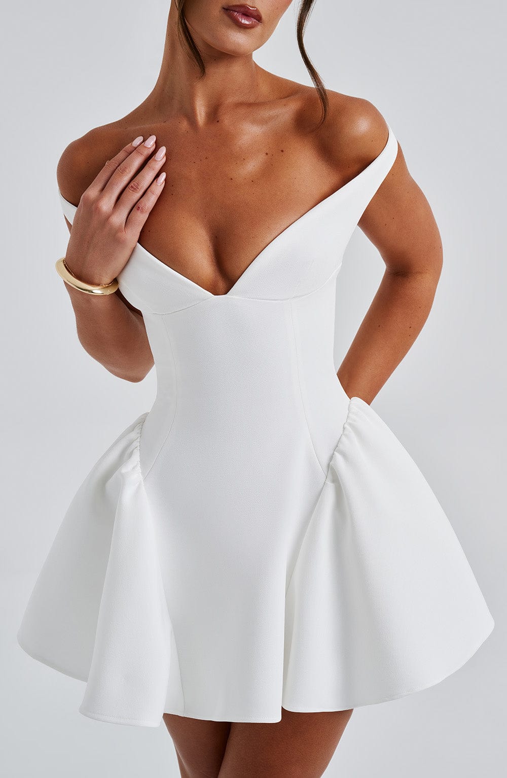 Marlie Mini Dress in Ivory