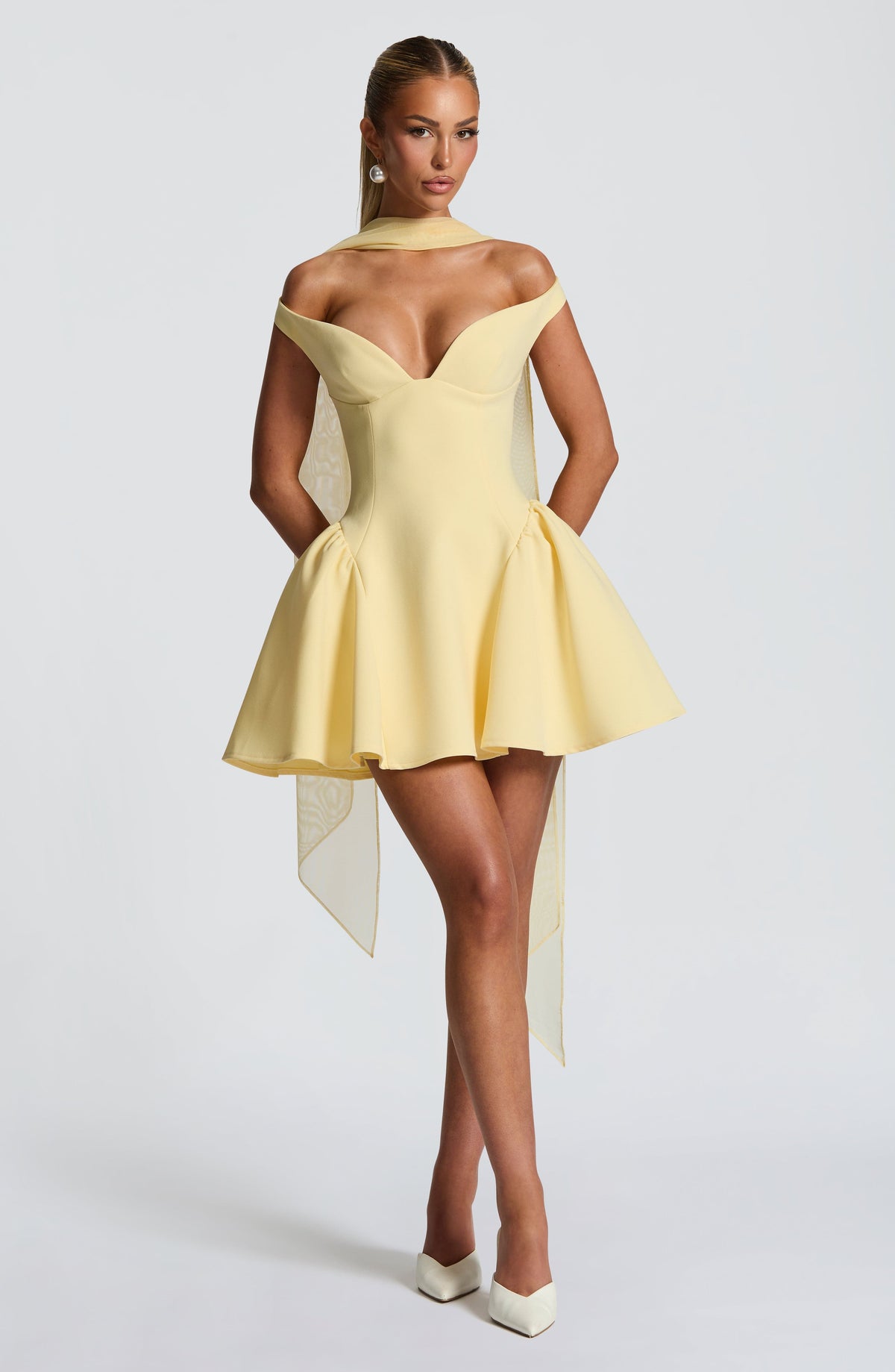 Marlie Mini Dress in Lemon