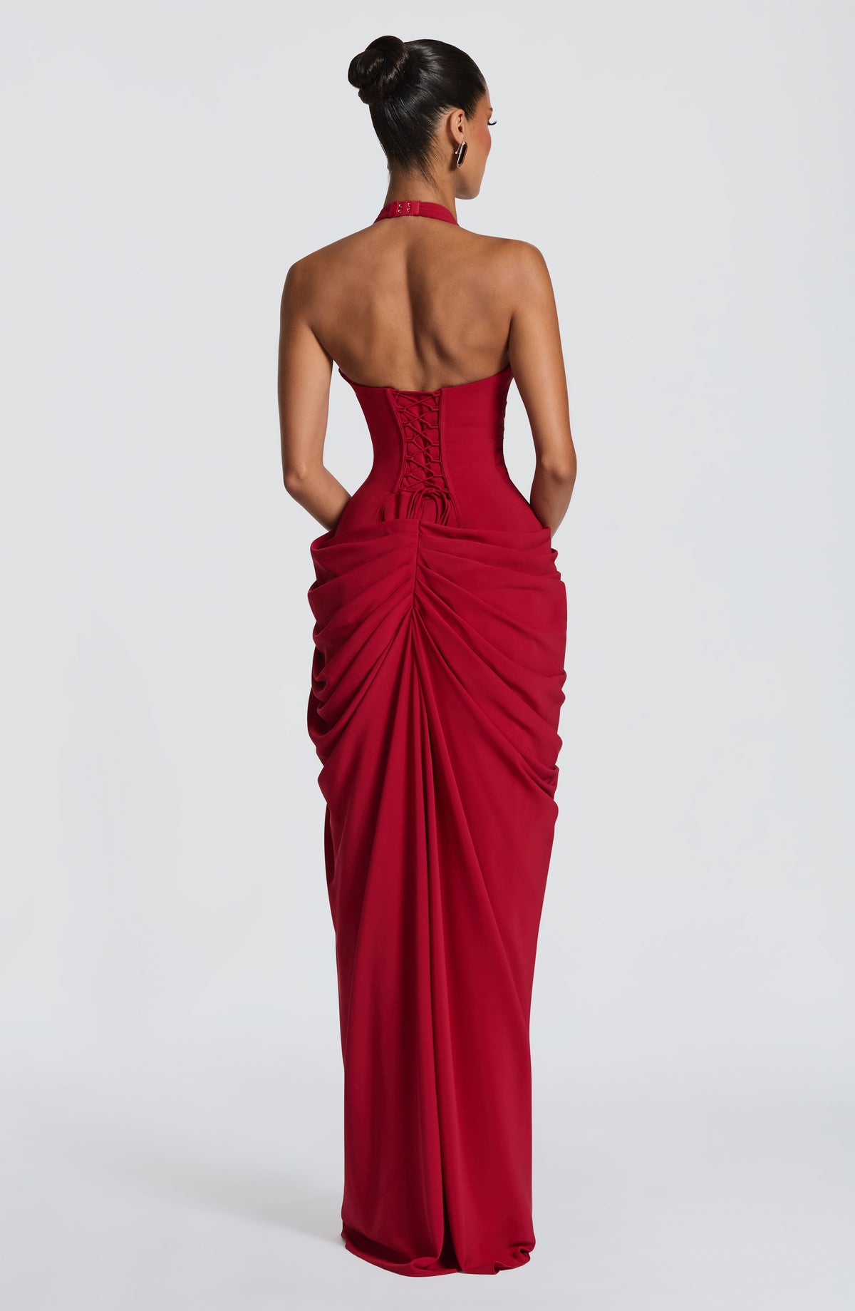 Minetta Maxi Dress in Deep Red