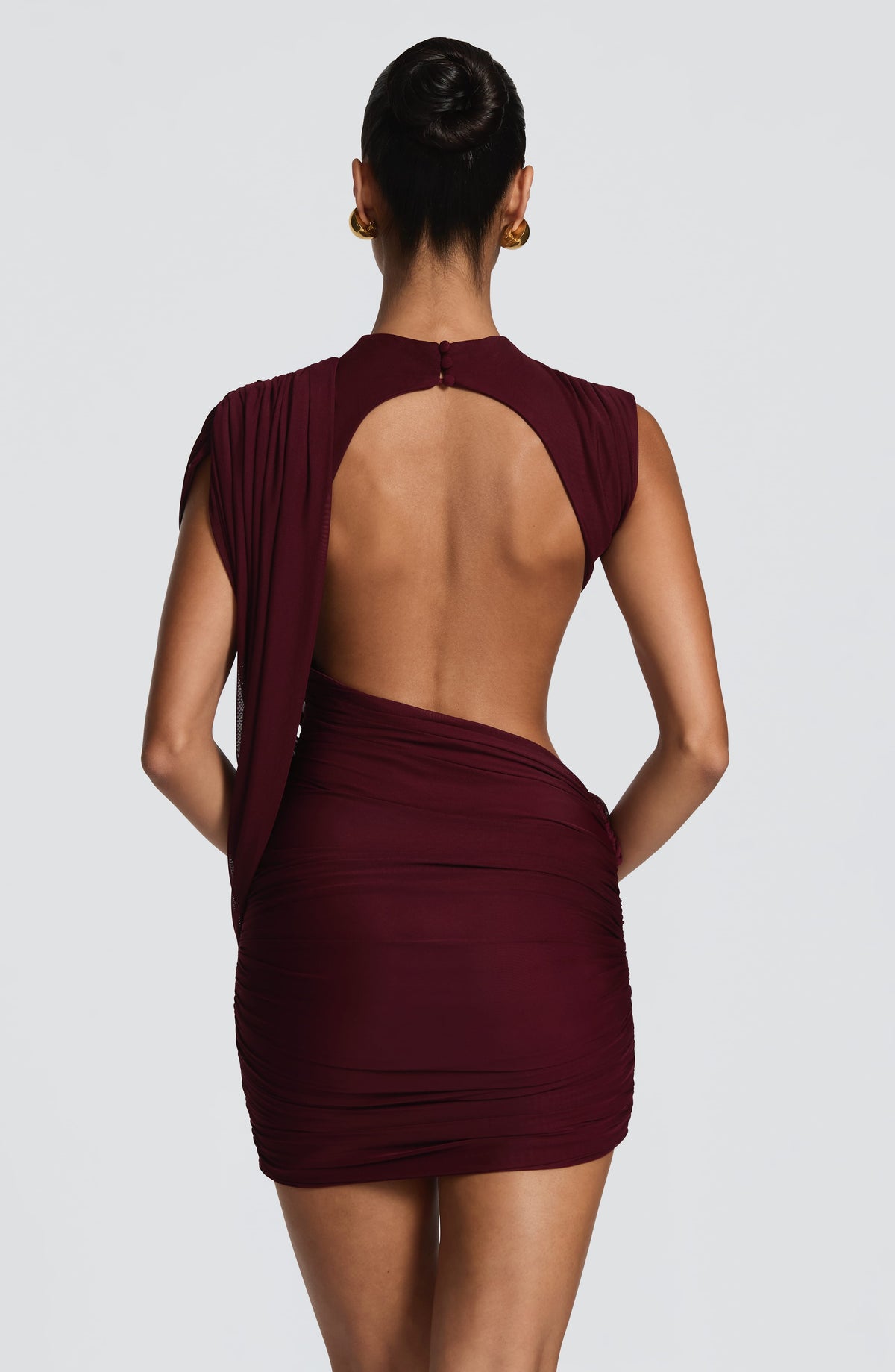Mireia Mini Dress in Cherry Lacquer