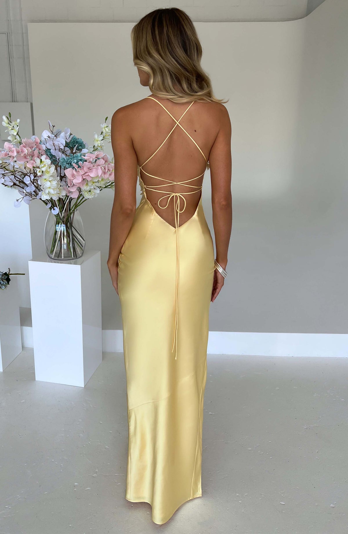 Mishka Maxi Dress in Lemon