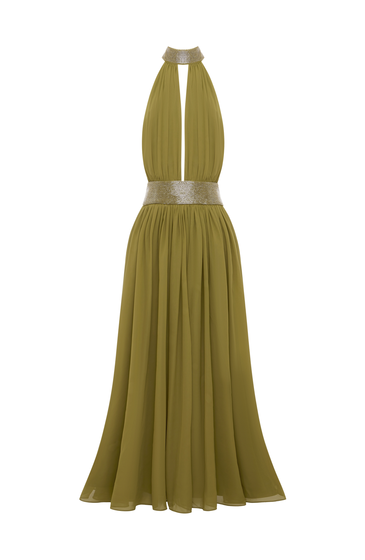 Rosaline Maxi Dress in Deep Olive