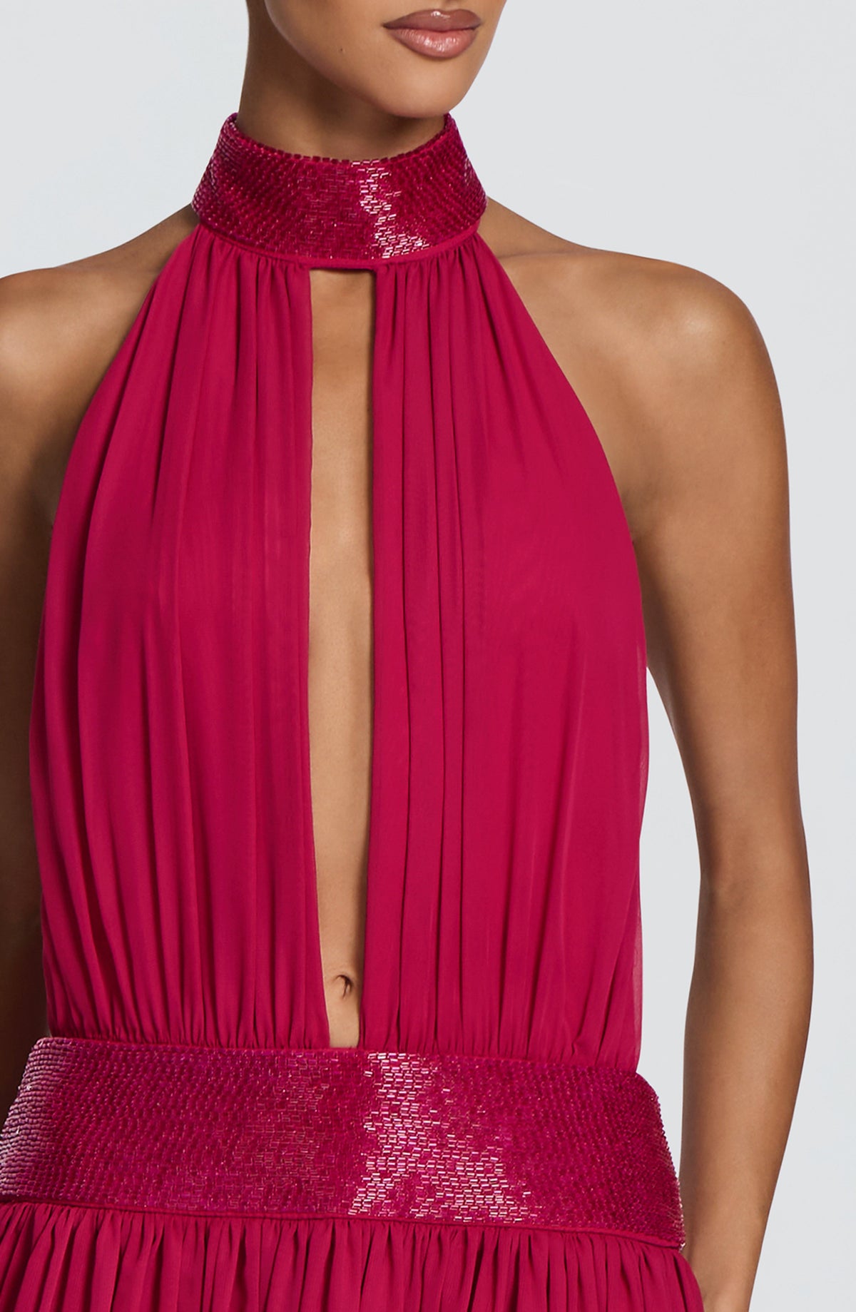 Rosaline Maxi Dress in Raspberry