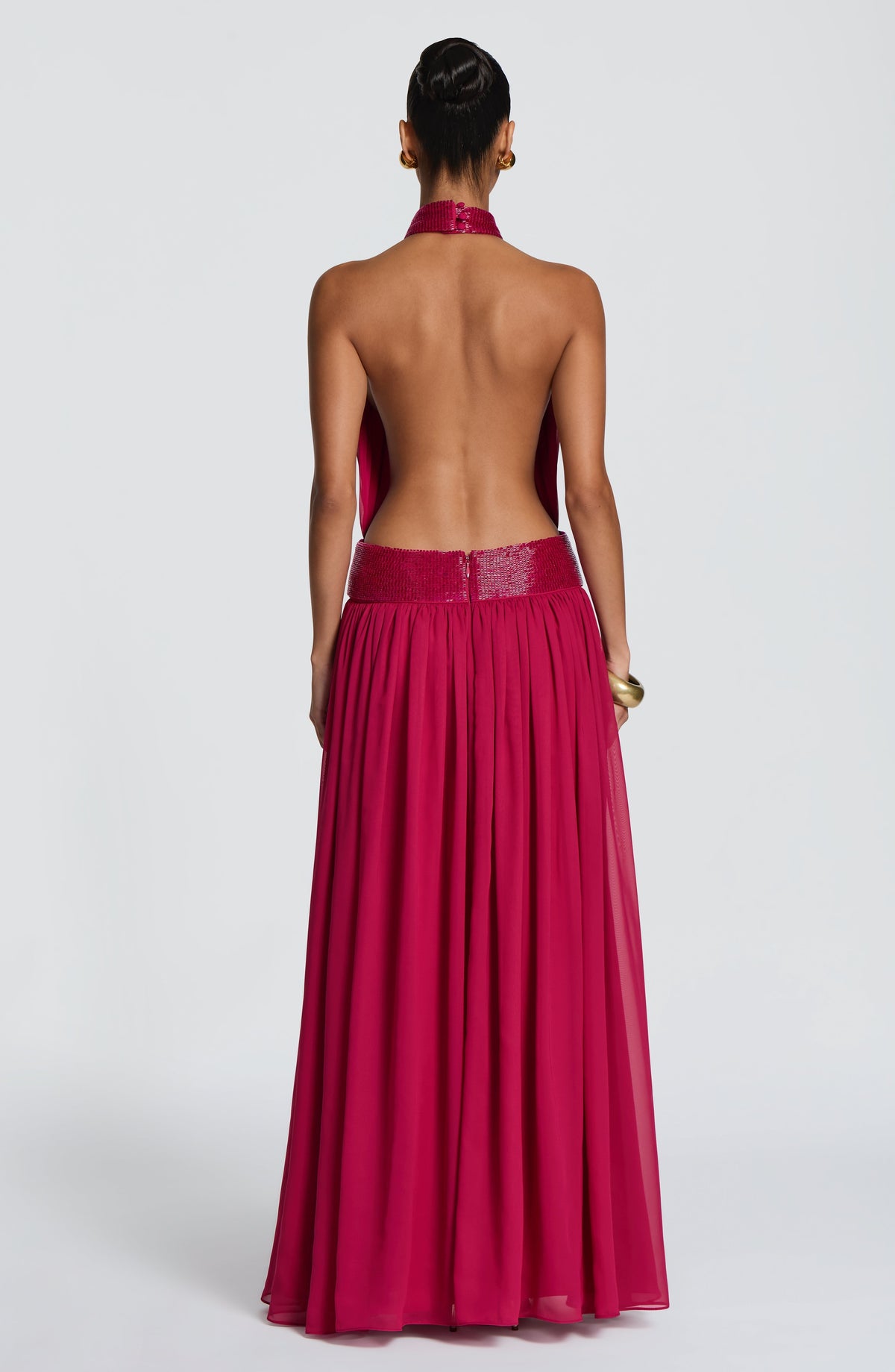 Rosaline Maxi Dress in Raspberry