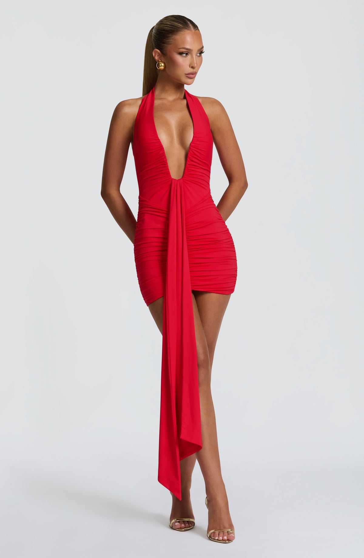 Rosella Mini Dress in Red