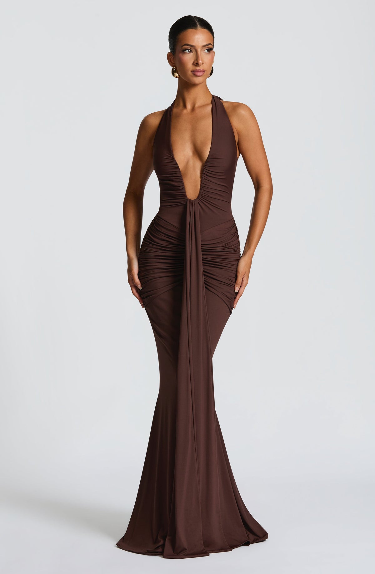 Rosetti Maxi Dress in Plum Brown