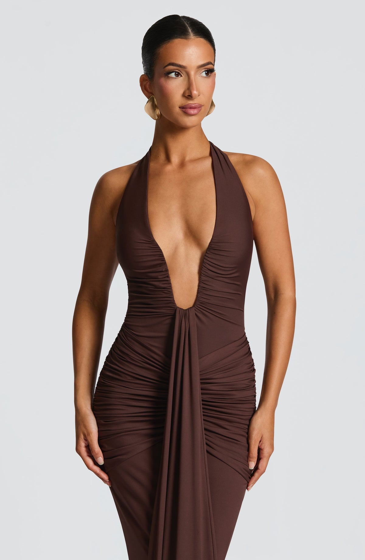 Rosetti Maxi Dress in Plum Brown
