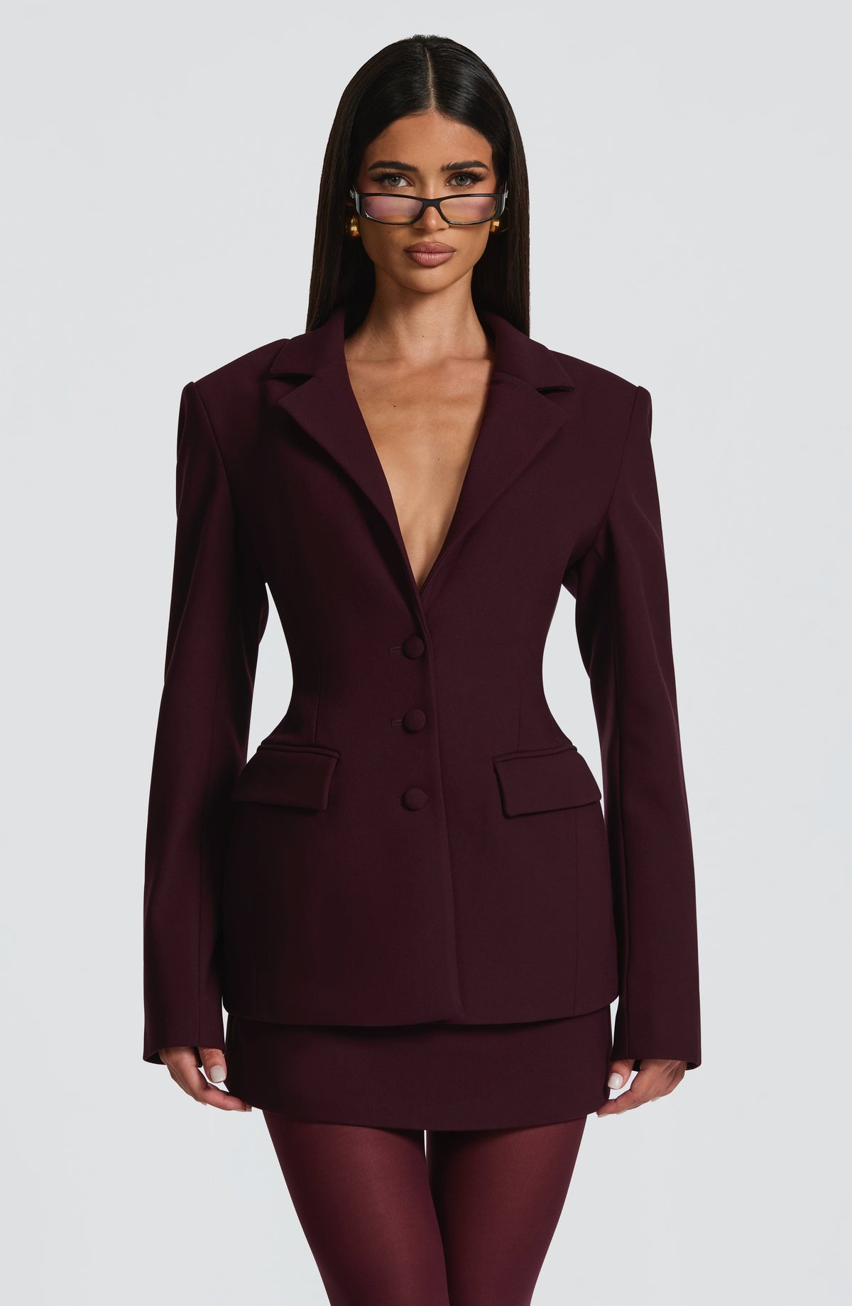 Rowella Blazer in Plum