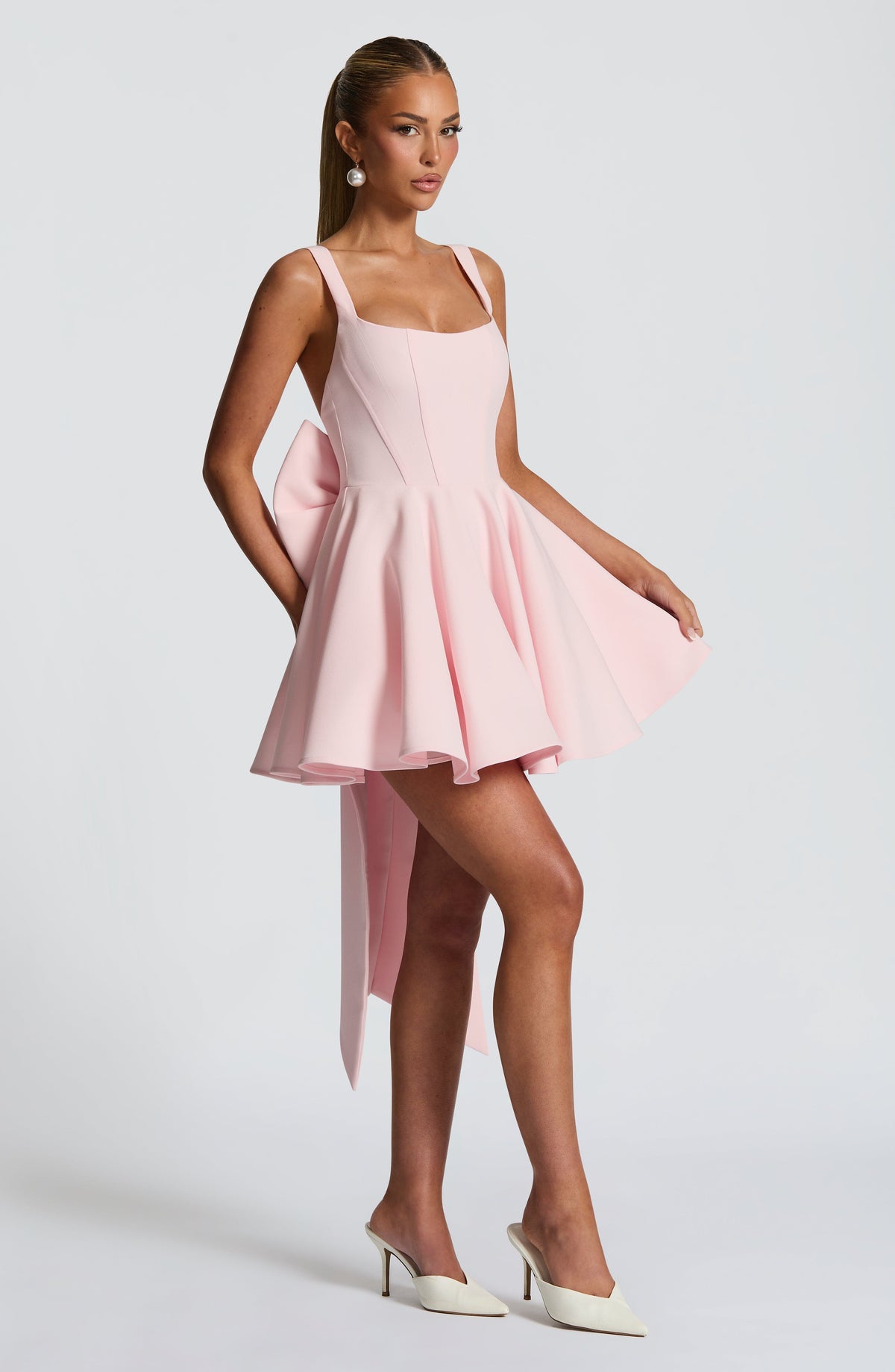 Ruella Mini Dress in Blush