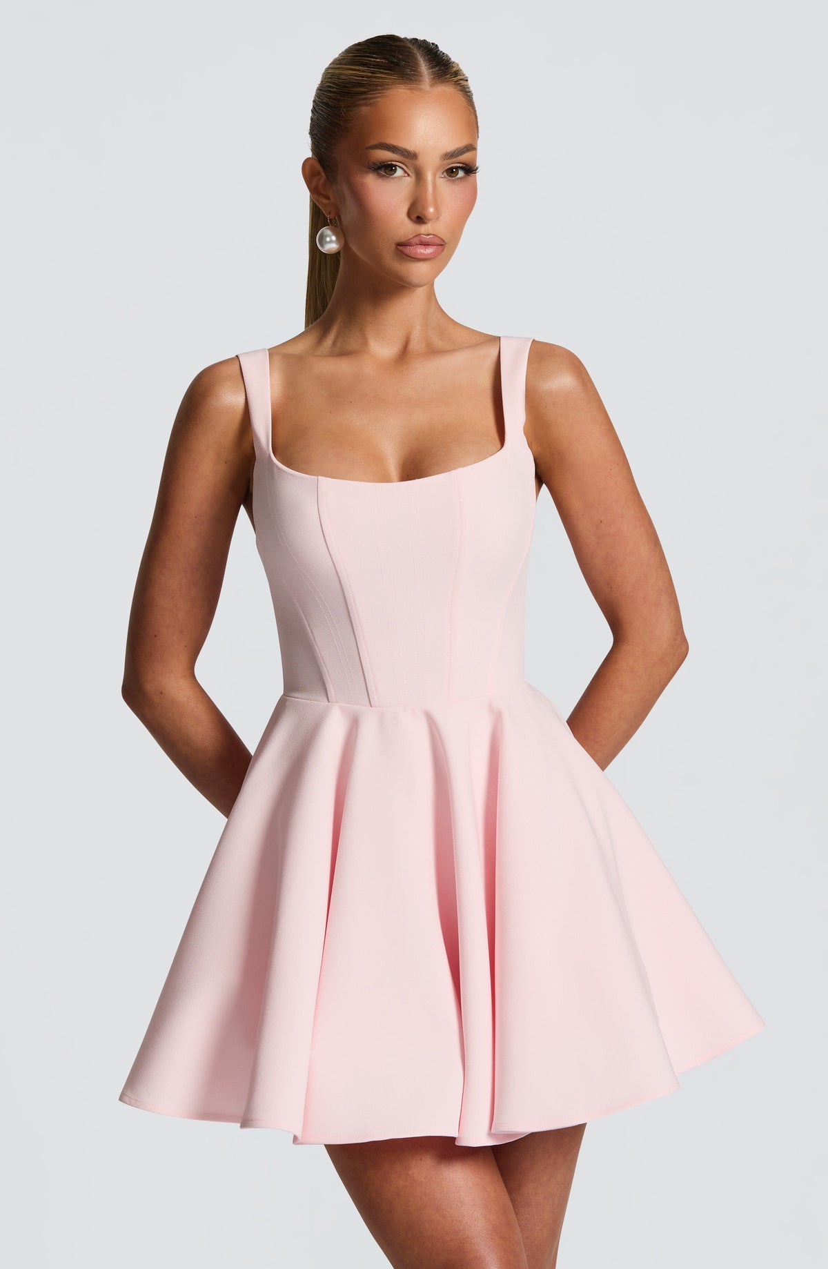 Ruella Mini Dress in Blush