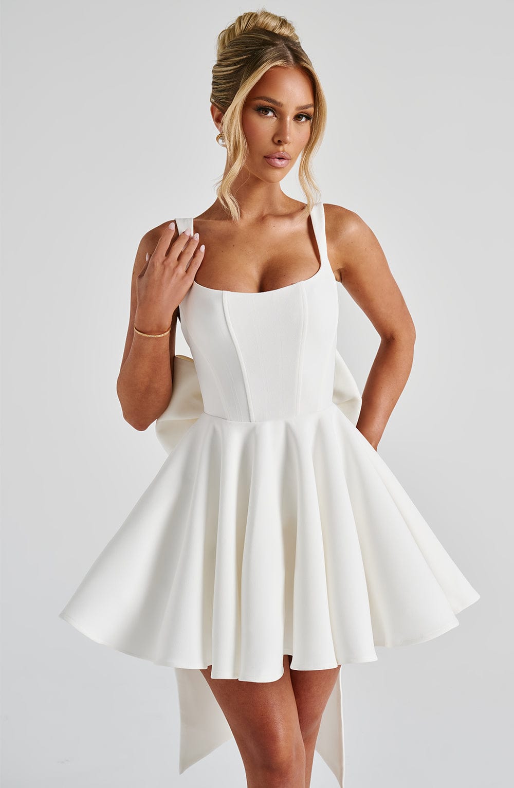 Ruella Mini Dress in Ivory