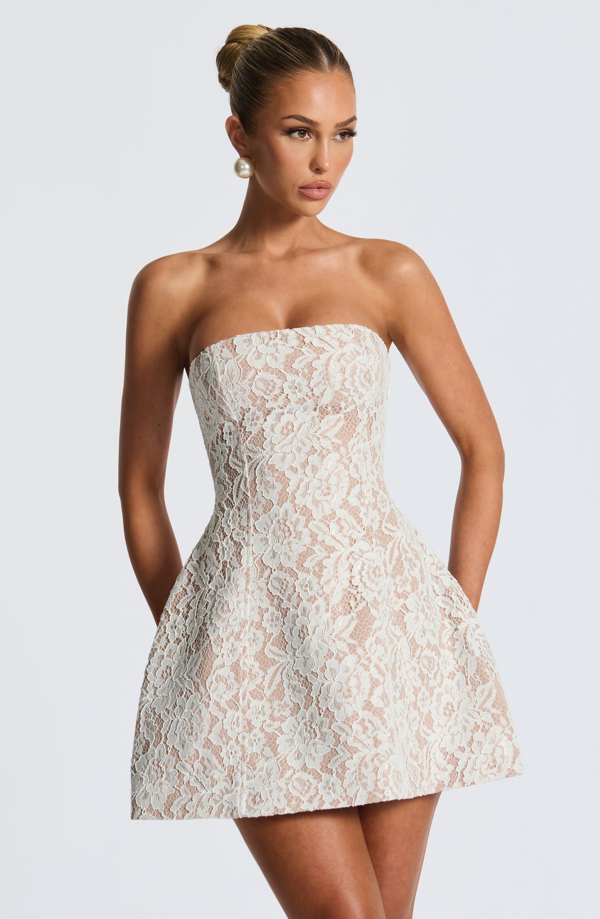 Sabine Mini Dress in Ivory
