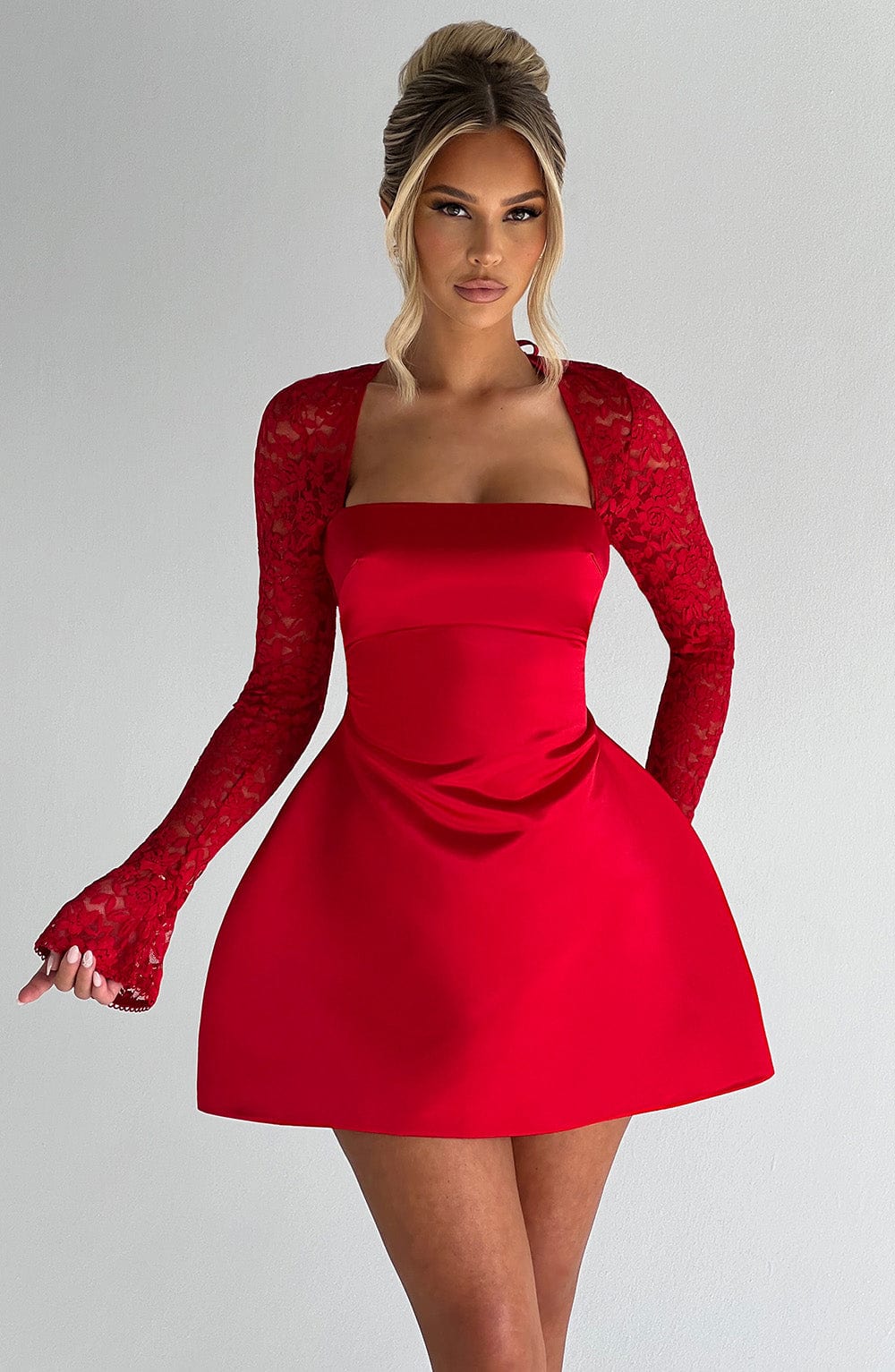 Sadira Mini Dress in Red
