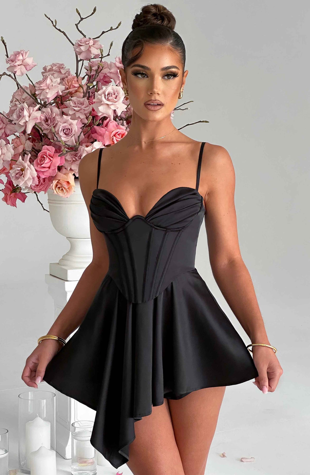 Saffrona Playsuit in Black