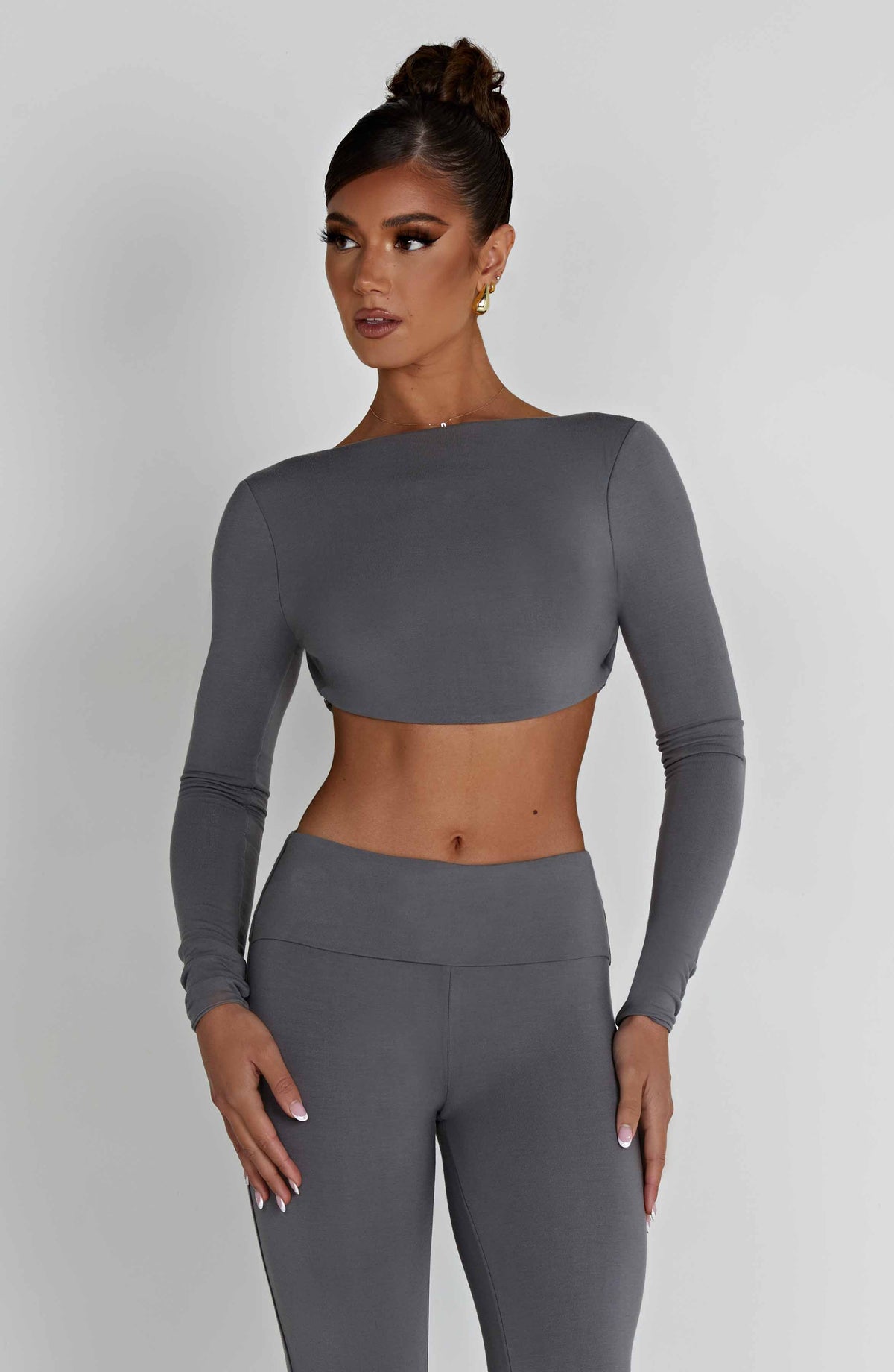 Sahrelle Top in Charcoal