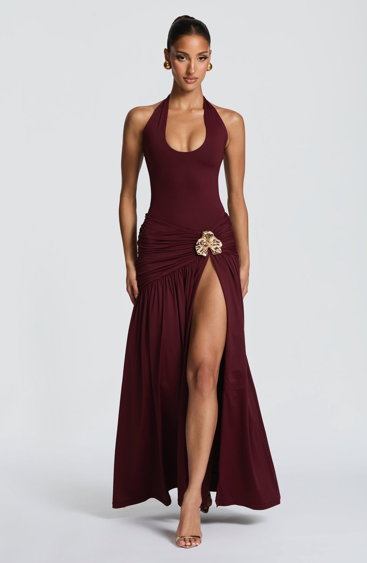 Sairina Maxi Skirt in Cherry Lacquer