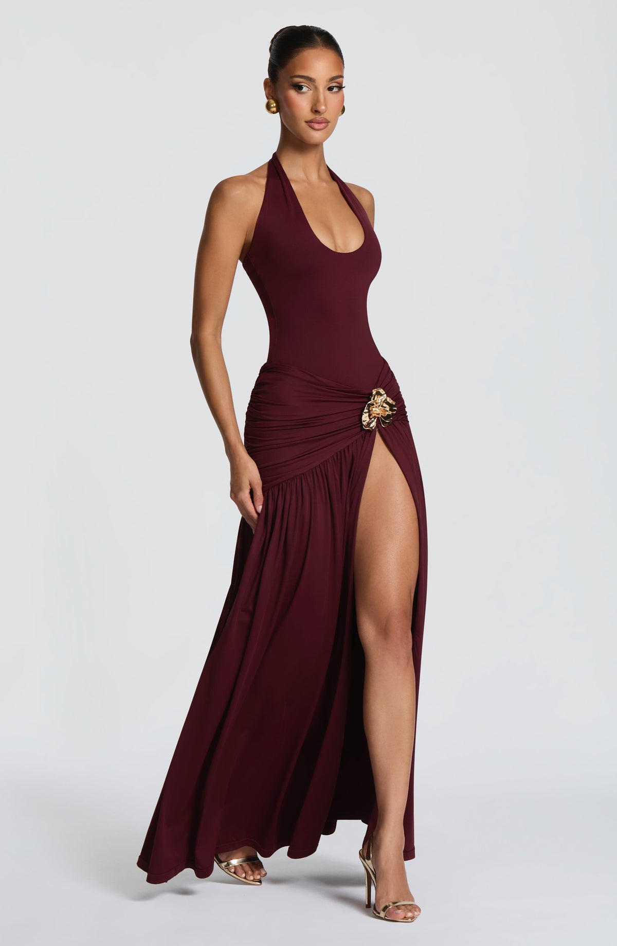 Sairina Maxi Skirt in Cherry Lacquer