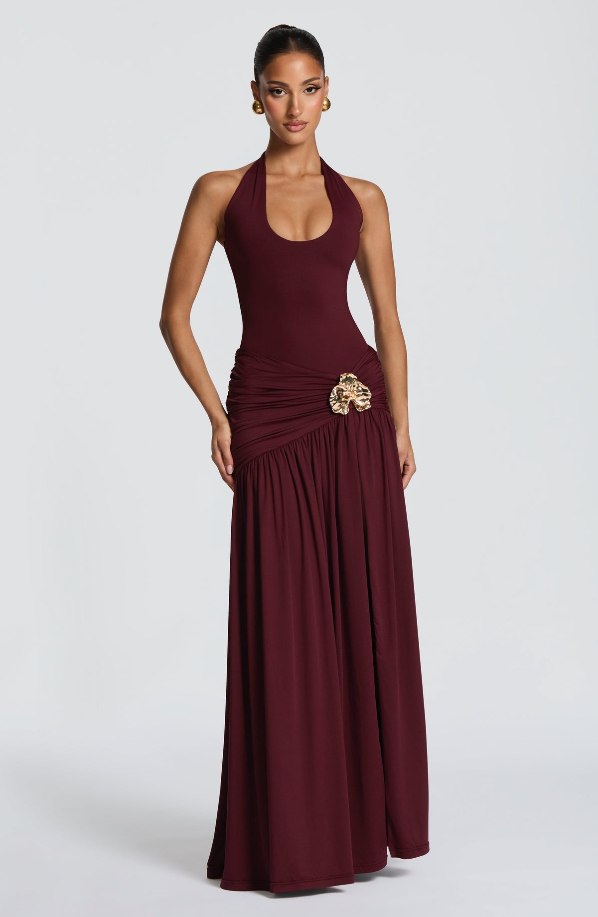 Sairina Maxi Skirt in Cherry Lacquer